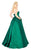 Mac Duggal Flash - 66929L Strapless Vibrant Taffeta Ballgown in Green