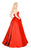 Mac Duggal Flash - 66929L Strapless Vibrant Taffeta Ballgown in Red