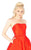 Mac Duggal Flash - 66929L Strapless Vibrant Taffeta Ballgown in Red