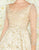 Mac Duggal Couture - 66932D Beaded Illusion Long Sleeves Ballgown In Gold