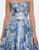 Mac Duggal Ballgowns - 66947H Sweetheart Floral Brocade Ballgown In Blue and Silver