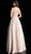 Jovani - 66951 Off Shoulder Allover Sequin Prom Gown in Nude