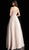 Jovani - Off Shoulder Allover Sequin Prom Gown 66951 In Neutral
