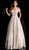 Jovani - 66951 Off Shoulder Allover Sequin Prom Gown in Nude
