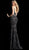Jovani - 66967 Embellished Plunging Sweetheart Trumpet Dress In Black