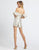 Mac Duggal Evening - 66996D Ruffled Sleeves Off-Shoulder Romper In Silver