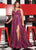 Rachel Allan Curves - 6700 V-neck Glitter Woven A-line Dress With Slit In Pink