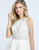 Mac Duggal Evening - 67006D Crystal Beaded Bodice Cocktail Dress In White