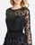 Mac Duggal Evening - 67007D Embellished Sheer Long Sleeve A-Line Dress In Black