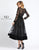 Mac Duggal Evening - 67007D Embellished Sheer Long Sleeve A-Line Dress In Black