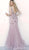 Jovani - 67019 Embellished V-Neck Fitted Trumpet Gown In Pink