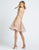 Mac Duggal Evening - 67025D Glittered V-Neck Cocktail Dress In Pink and Gold