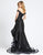 Mac Duggal Evening - 67068D Off Shoulder Tiered Ruffle Long Gown In Black