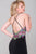 JVN41443 Floral Appliqued Jewel Jersey Dress