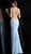 Jovani - 67101 Beaded Halter Jersey Trumpet Dress In Blue