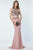 Alyce Paris Two Piece Halter Jersey Gown 6713 in Pink