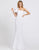 Ieena Duggal - 67156I Ruffled Cap Sleeve Long Mermaid Gown In White