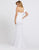 Ieena Duggal - 67156I Ruffled Cap Sleeve Long Mermaid Gown In White