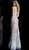 Jovani - 67279 Crystal Beaded Strapless Feathered Sheath Gown In White and Nude
