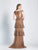 Dave & Johnny - A6730 Lace Embroidered Sweetheart Evening Dress In Brown