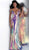 Jovani - Sequined Plunging V-Neck Evening Dress 67318 In Multi-Color