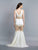 Dave & Johnny - A6732 Two Piece Plunging V-Neck Mermaid Gown In Neutral