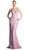 Cinderella Divine - Sleeveless Shimmer Plunging V-neck Sheath Dress