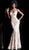 Jovani - 67331 Floral Beadwork Strapless Mermaid Gown In Nude