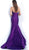 Jovani - 67412 Strapless Plunging Sweetheart Mermaid Dress With Train in Purple