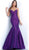 Jovani - 67412 Strapless Plunging Sweetheart Mermaid Dress With Train in Purple