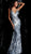 Jovani - 67448 Sequined V-Neck Trumpet Gown In Blue