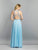 Dave & Johnny - A6745 Bead Embellished Jewel A-Line Gown In Blue