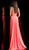 Jovani - 67472 Two Piece Ruched Halter V-neck A-line Dress In Orange