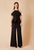 Daymor Couture - 674 Halter Neck Jumpsuit With Peplum Detail in Black