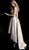 Jovani - Sleeveless V-Neck A-Line High Low Dress 67510 in Gold and Silver