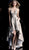 Jovani - Sleeveless V-Neck A-Line High Low Dress 67510 in Gold and Silver