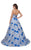 Mac Duggal Ballgowns - 67602H Embroidered Strapless Pleated Ballgown In Blue