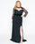 Mac Duggal - 67607F Lace Long Sleeve Fitted Dress With Train in Black