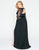 Mac Duggal - 67607F Lace Long Sleeve Fitted Dress With Train in Black