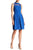 Anne Klein - 10642298 High Neck Lace Pleated Dress in Blue
