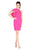 Mac Duggal Cocktail - 67619N High Halter Fitted Dress With Ruffle Wrap in Pink
