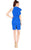 Mac Duggal Cocktail - 67619N High Halter Fitted Dress With Ruffle Wrap in Blue
