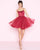 Mac Duggal - 67637N Sleeveless Scoop Tulle Polka Dot A-line Dress in Red
