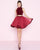 Mac Duggal - 67642N Two Piece Polka Dot A-line Dress in Red