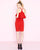 Mac Duggal - 67646N Multi-Ruffled Halter Neck Knee-Length Dress Set in Red