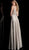 Jovani - 67648 Glittering Deep V-neck A-line Dress In Nude
