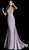 Jovani - Asymmetric Stretch Glitter Mermaid Evening Gown 67650 In Purple