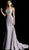 Jovani - Asymmetric Stretch Glitter Mermaid Evening Gown 67650 In Purple