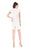 Mac Duggal Cocktail - 67650N Ruffled Cap Sleeve V-neck Fitted Dress in White