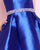 Mac Duggal - 67652N Straight Neck Satin A-line Cocktail Dress in Blue and Purple